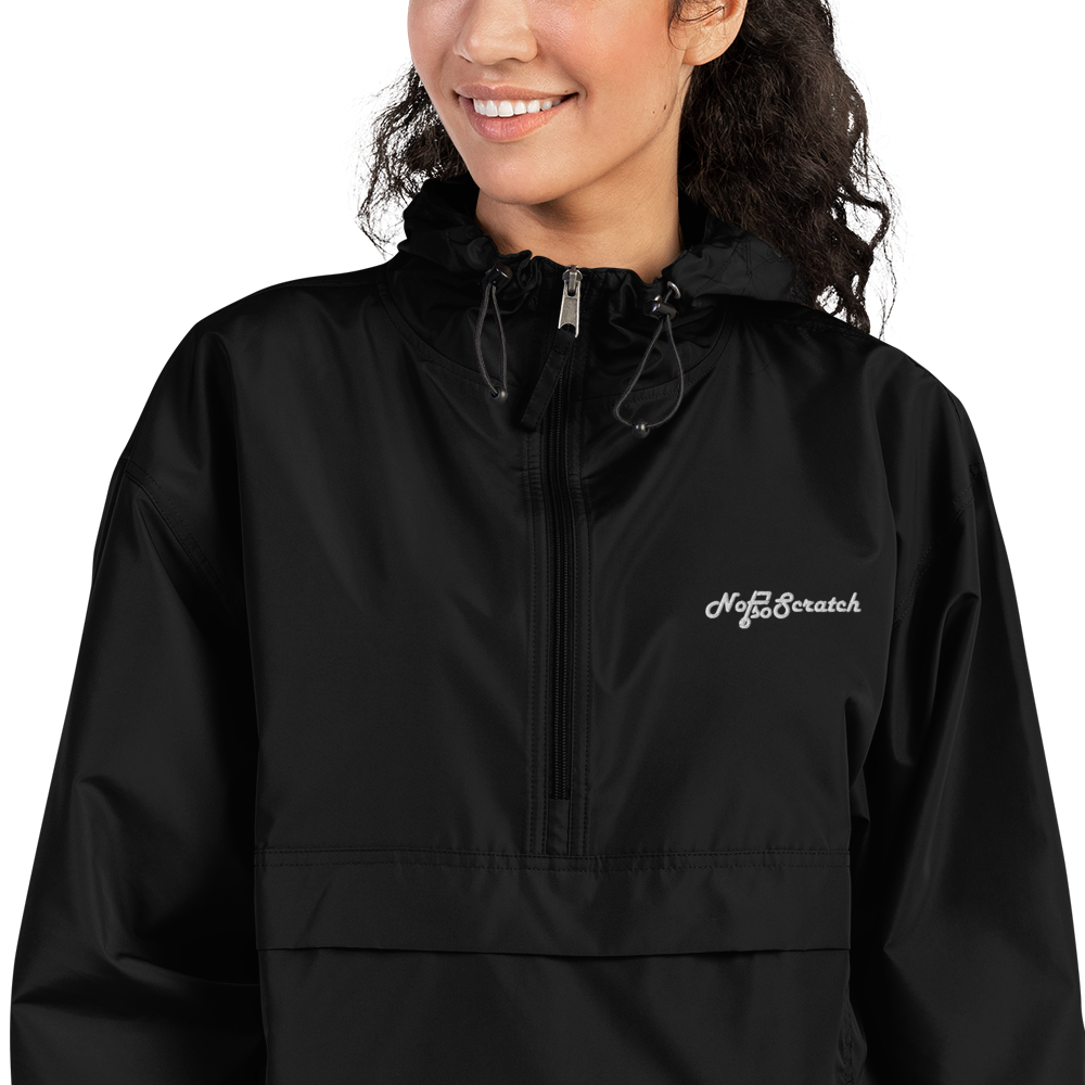 NotSoScratch Embroidered Packable Jacket - White Logo
