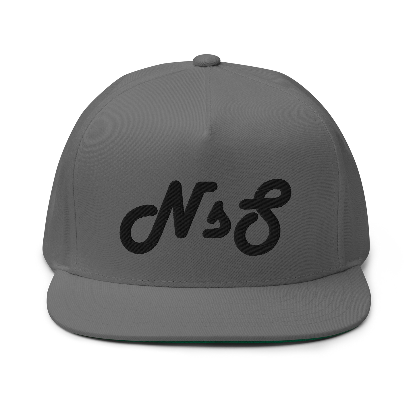 NsS Flat Bill - Gray (Black Logo)